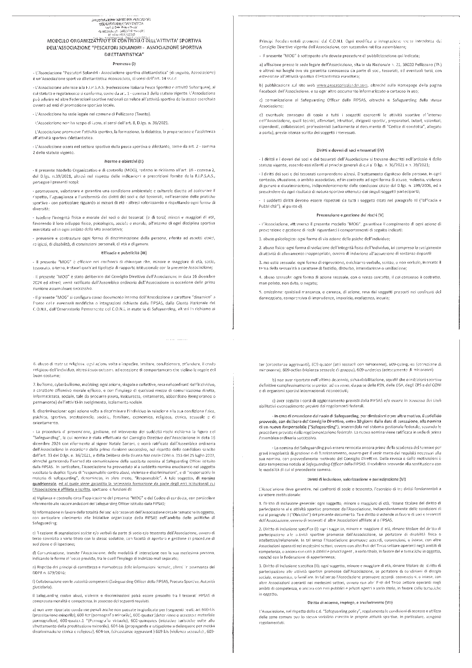 MOG e Codice di Condotta ASDPS 0001