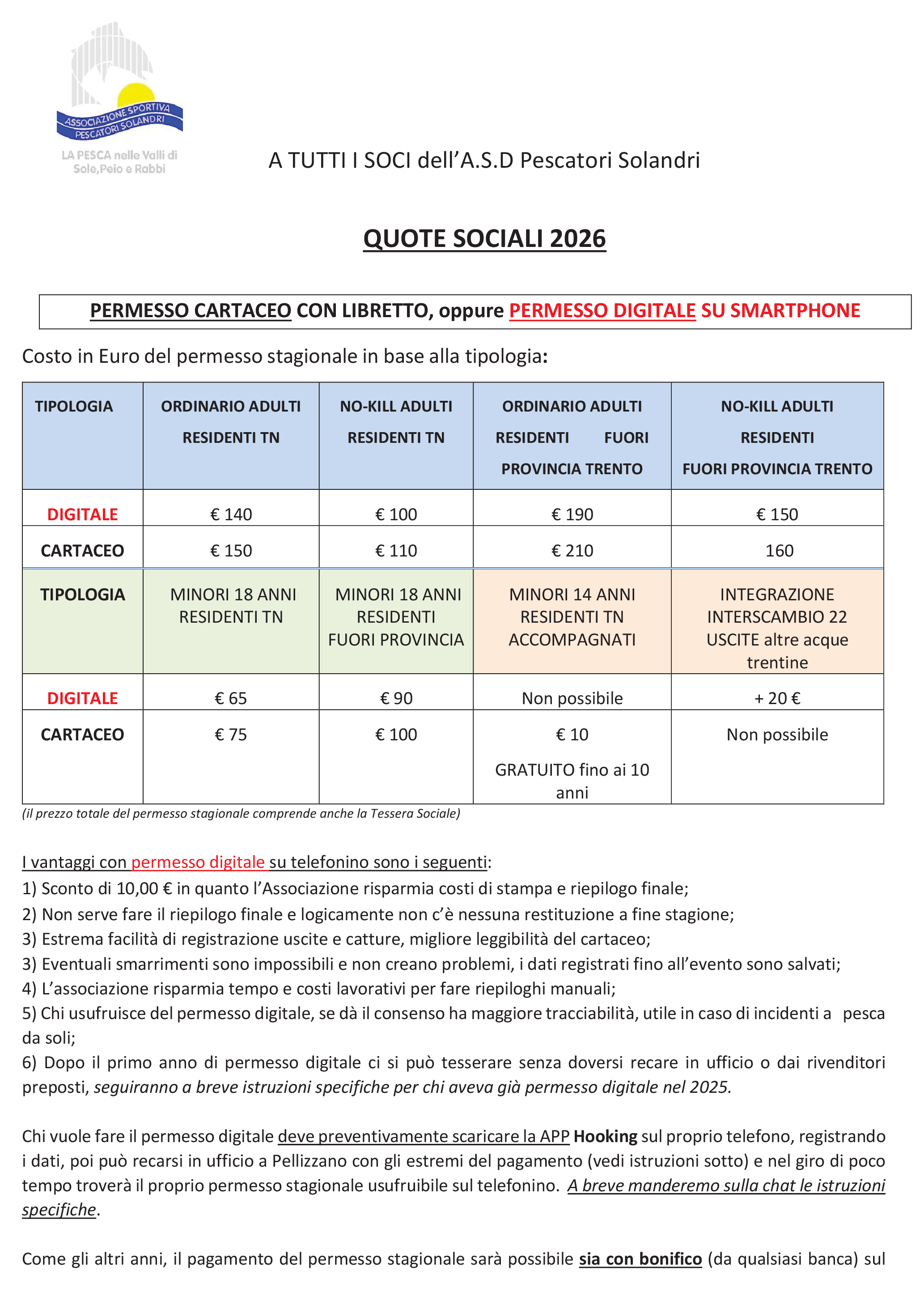 Lettera tesseramento 2026 0001